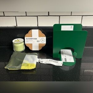 IKEA Napkin Holder Coaster Set Reusable Bag Candle Bundle